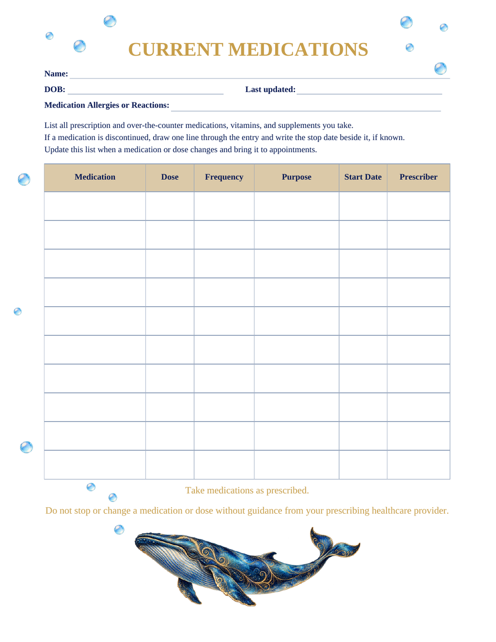 CognaAura Adult ADHD Provider Appointment Toolkit — Printable + Fillab