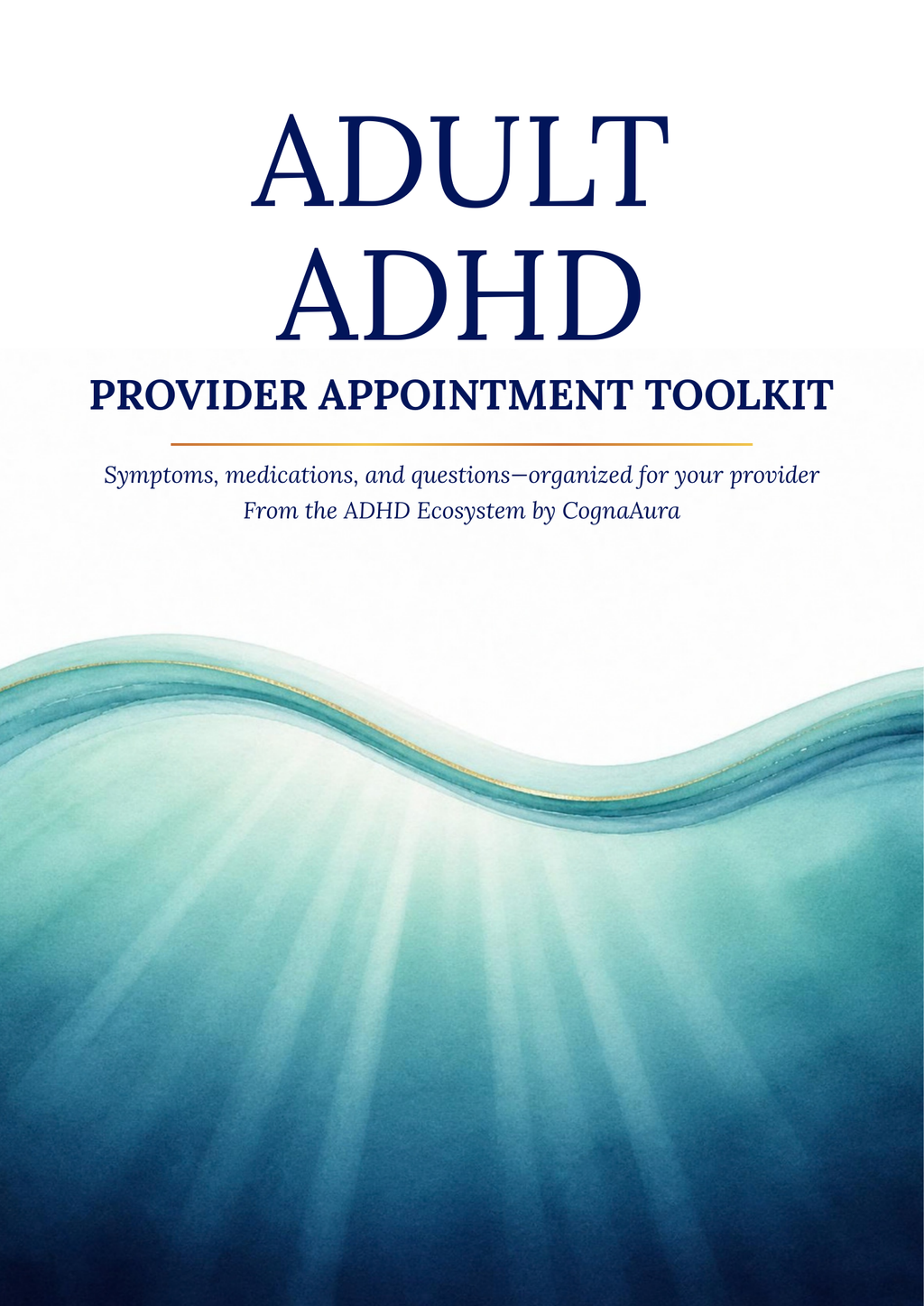 CognaAura Adult ADHD Provider Appointment Toolkit cover